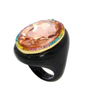KURT GIEGER LONDON Oval Crystal Cocktail Ring Multi